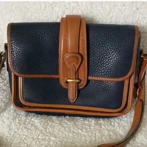 Vintage Dooney and Burke Equestrian Shoulder/Crossbody all-weather leather bag